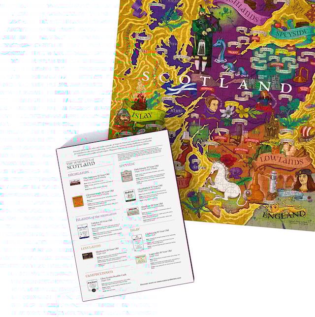 Tuotekuva 3 - Viskipalapeli - Skotlanti 1000 palaa Water and Wines