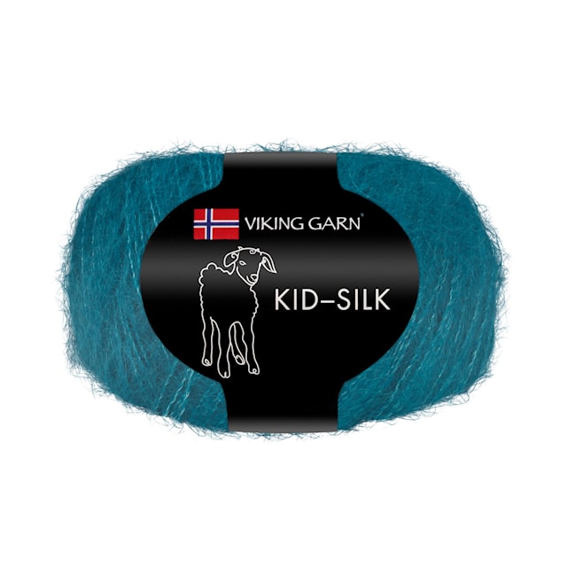 Kid/Silk Garn 25 g Sjøblå 338 Viking Garn