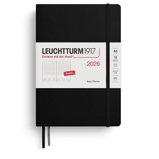 Daily Planner 2026 A5 Black Leuchtturm1917