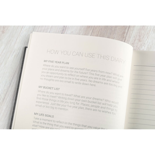 Produktbild 3 för 5-Års Dagbok A5 Green Leaf Paperstyle