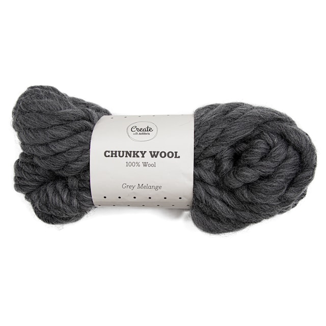 Chunky Wool Lanka 200 g Grey Melange A047 Adlibris