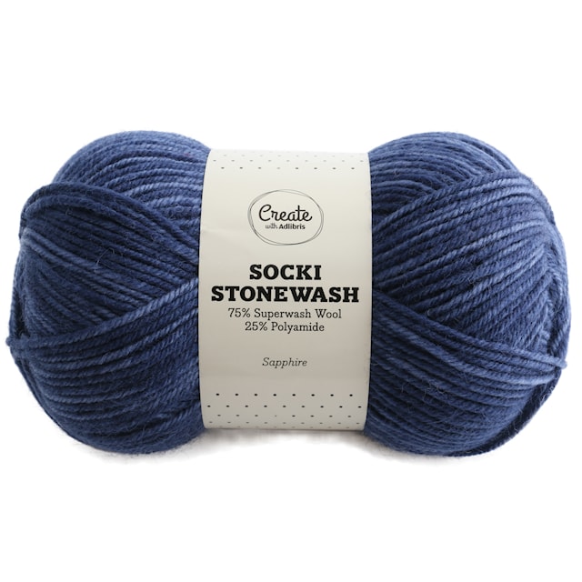 Produktbild 1 för Socki Stonewash 100 g Sapphire B119 Adlibris