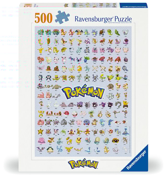 Tuotekuva 1 - Pokémon – The First 151! Palapelit 500 palaa, Ravensburger