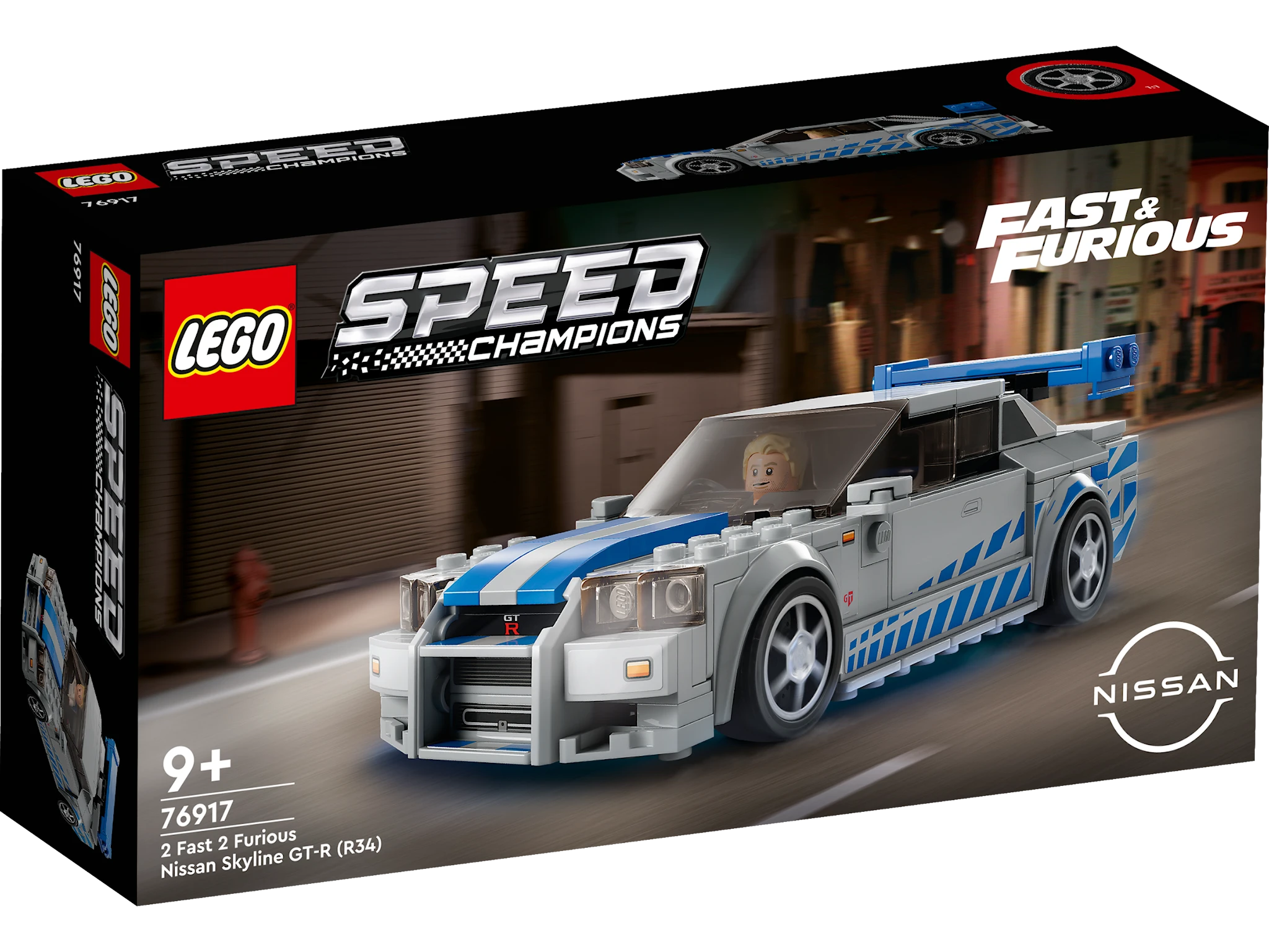 Tuotekuva ille 2 Fast 2 Furious Nissan Skyline GT-R (R34) LEGO® Speed Champions (76917)