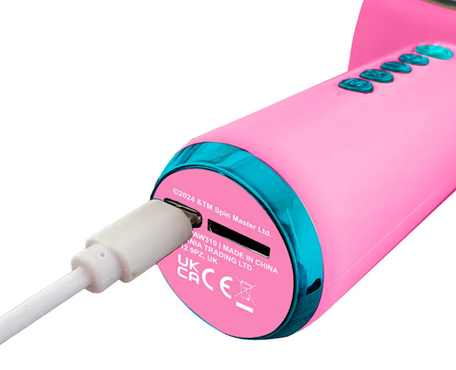 Tuotekuva 2 - Skye Karaoke PopSing -mikrofoni LED-valolla Paw Patrol