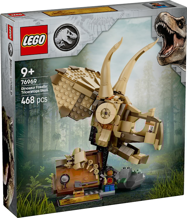 Produktbild 1 för Dinosauriefossiler: Triceratopsskalle LEGO® Jurassic World (76969)