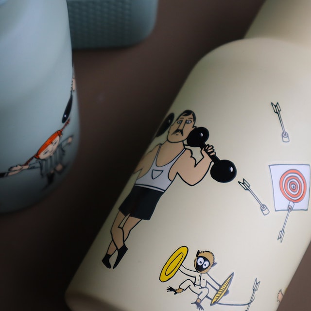 Tuotekuva 3 - Peppi Pitkätossu Sirkus Vesipullo Keltainen Rätt Start