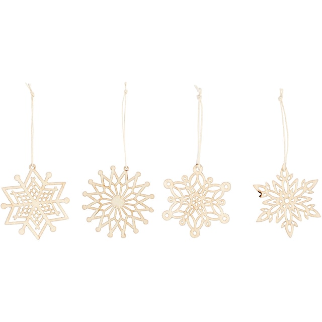 Produktbild 2 för Trähängen Ornament diameter 7 cm 8-pack