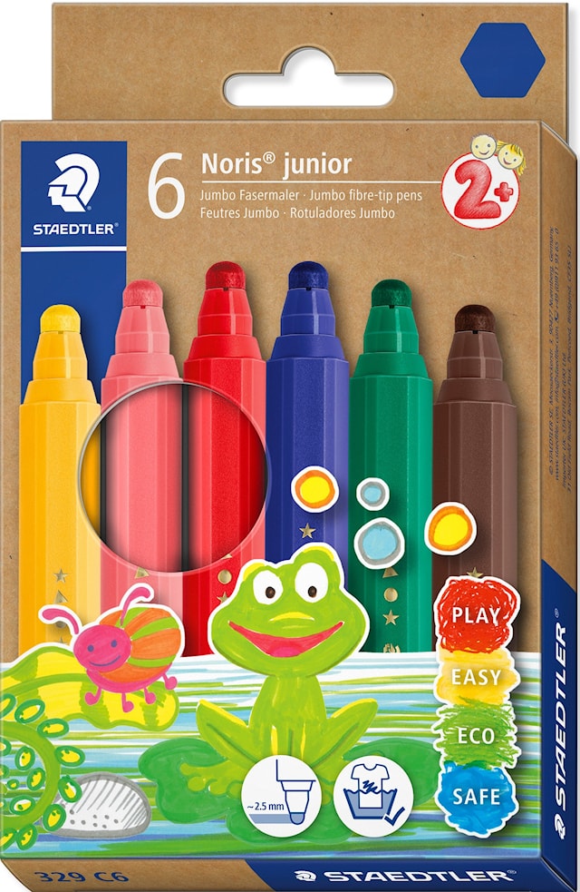 Produktbilde 1 for Tusjpenn Jumbo fra 2 år 6-pakning Noris Junior Staedtler