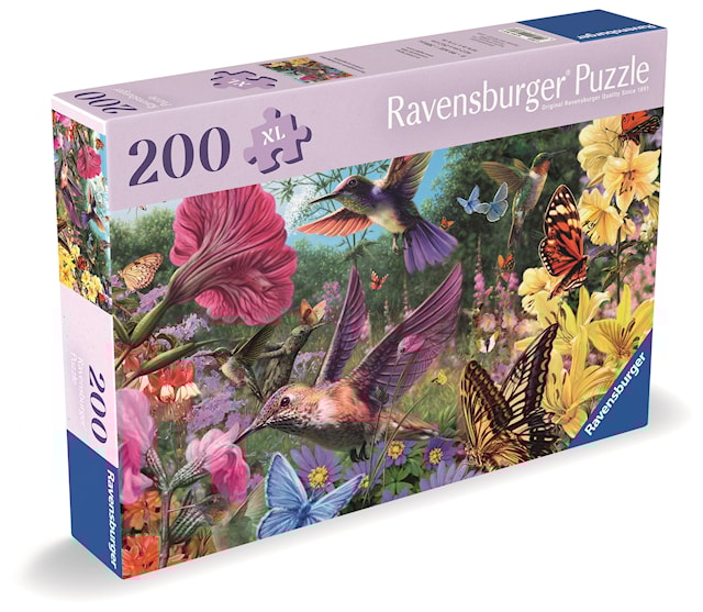 Produktbild 3 för Pussel Hummingbirds & Butterflies 200 bitsr XL, Ravensburger