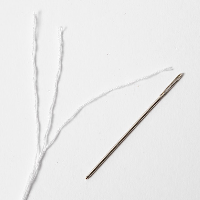 Produktbilde 8 for Mini DIY Kit Brodering, Serviett, støvete grønn, 1 pk.