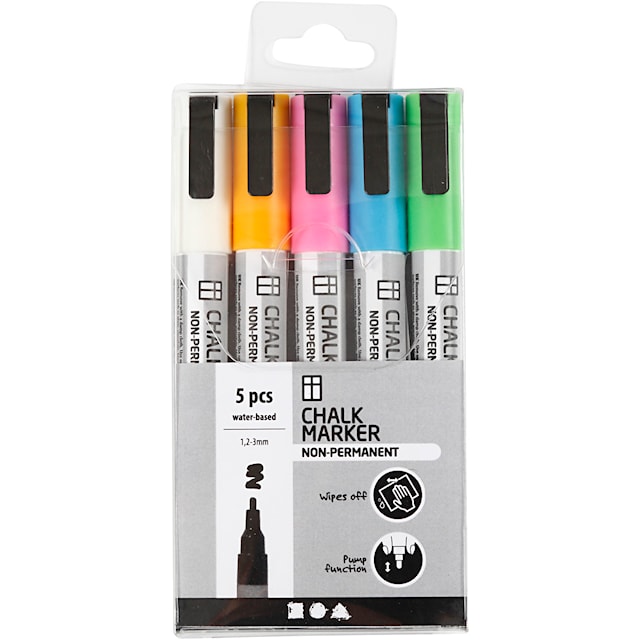 Produktbild 2 för Whiteboardpennor 1,2-3mm 5-pack