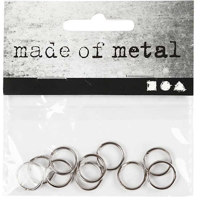 Produktbild 2 för Nyckelring 12 mm Metall 10-pack