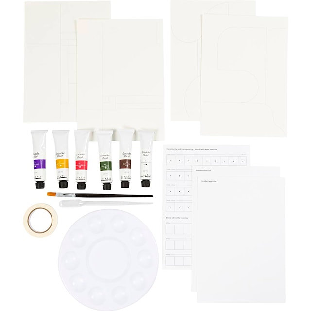 Produktbilde 4 for DIY Kit Gouache , Malerier, ass. farger, 1 pk.