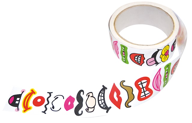 Klistremerker på rull Munner og neser Playbox