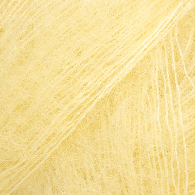 Kid- Silk Uni Color Garn Mohair Silke 25 g lemonade 52 Drops