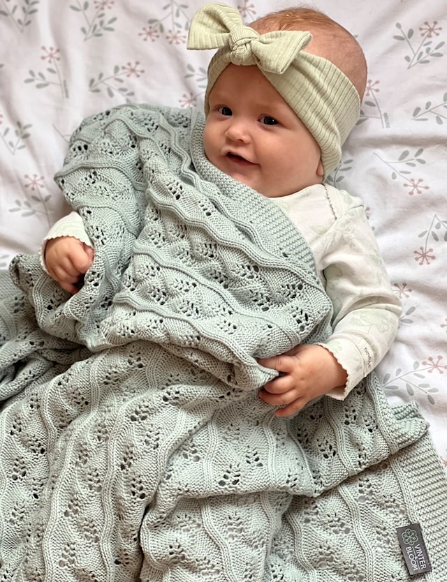 Tuotekuva 2 - Vauvan peitto Moment EKO Sage Green Vinter & Bloom