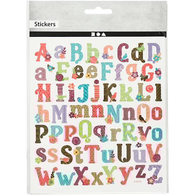 Produktbild 2 för Stickers Alfabetet 15x16,5 cm 1 ark