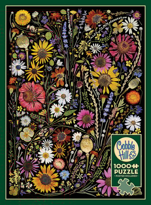 Produktbilde 1 for Puslespill Flower Press: Happiness 1000 brikker, Cobble Hill