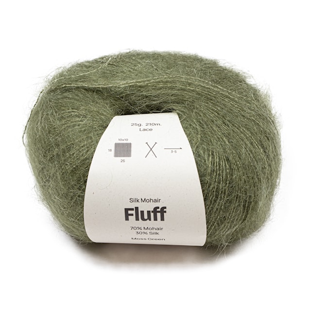 Silkki-Mohair Fluff 25 gr Moss green A796  Adlibris