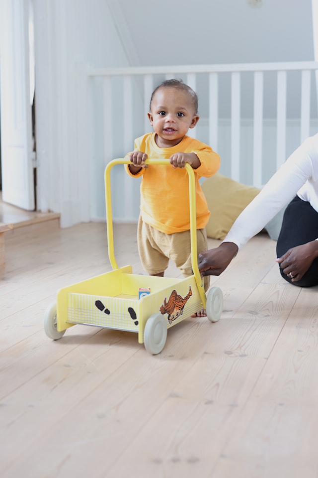 Produktbild 4 för Pippi Lära Gå Vagn Gul Micki