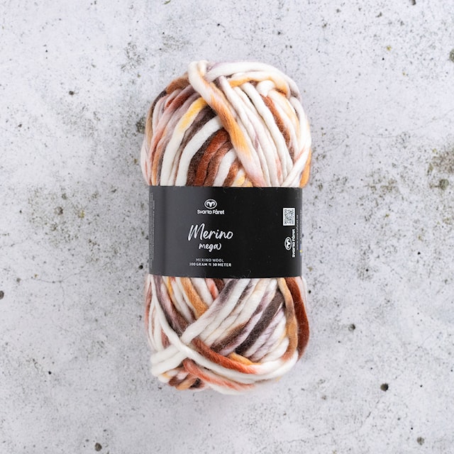 Merino Mega Merinovillalanka 100 gr 405 Neutrals Svarta Fåret