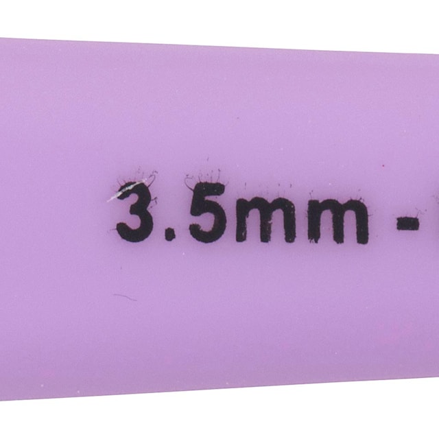 Produktbilde 5 for Heklenål, nr. 3,5, L: 13,3 cm, str. 3,5 mm, lys lilla, 1 stk.