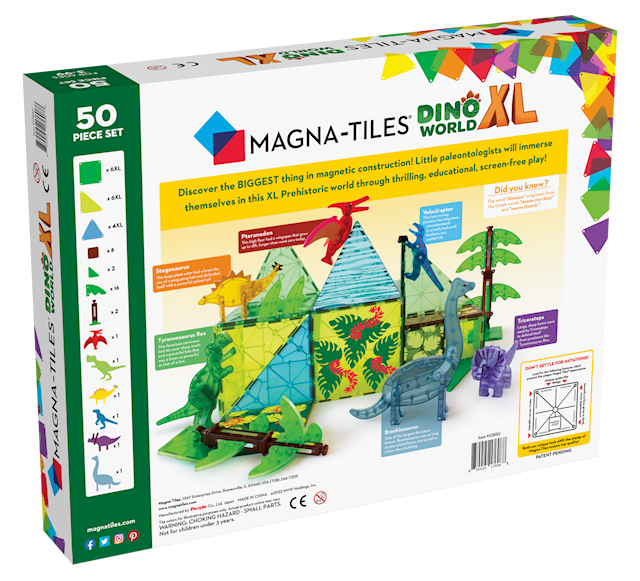 Produktbild 2 för Magna-Tiles Dino World XL, 50 bitar