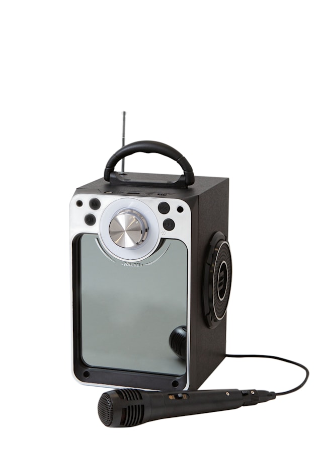 Produktbild 4 för Karaoke Machine with Bluetooth Disco LED light Black Stars