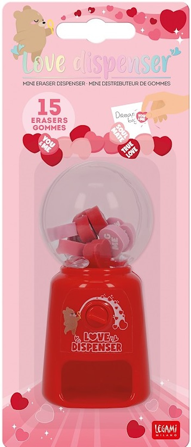 Produktbild 1 för Automat för Suddgummi Mini Love Legami