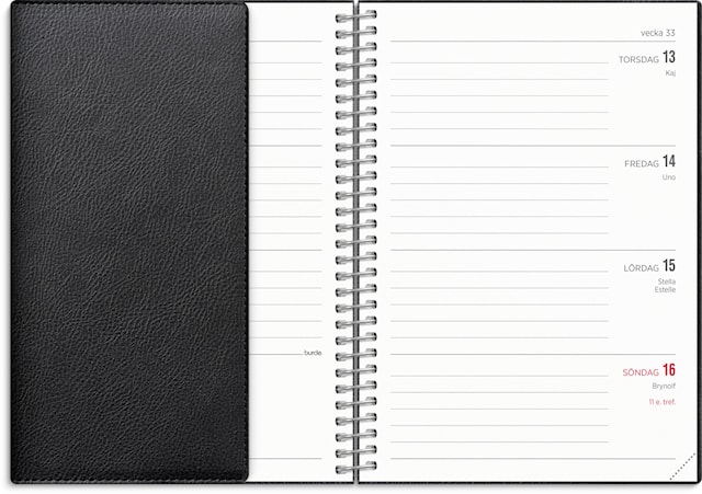 Tuotekuva 3 - Kalender 2026 A6 Senator Twist Svart Burde