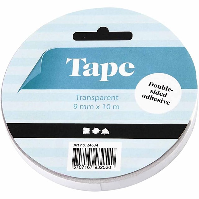 Produktbilde 2 for Dobbeltsidig Selvklebende Tape, B: 9 mm, 10 m/ 1 rl.