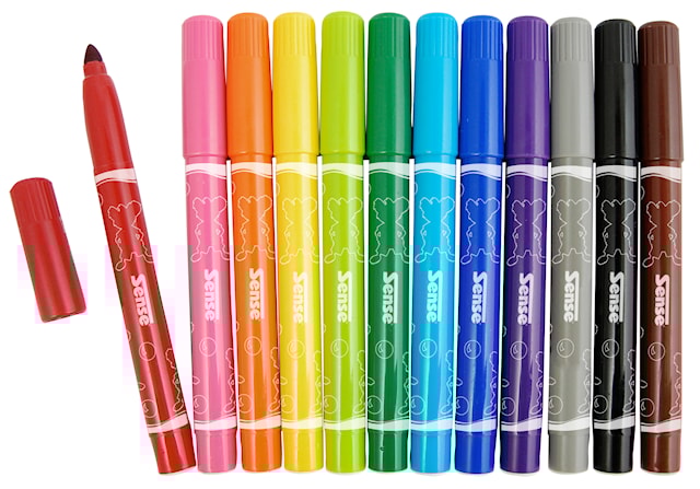 Produktbild 2 för Fiberpennor Jumbo 12-p, Sense