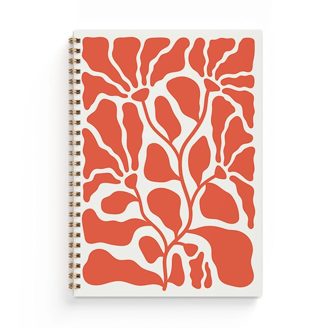 Tuotekuva 2 - Muistikirja A5 Kukka Oranssi