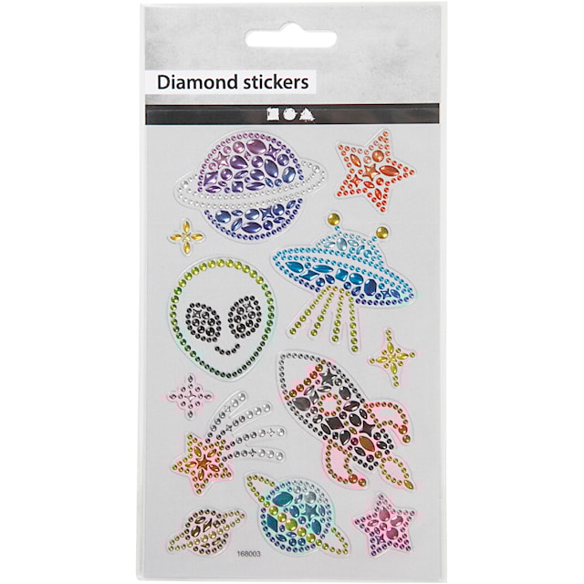 Produktbilde 2 for Diamond stickers, verdensrommet, ark 10x16 cm, 1 ark