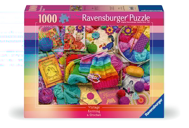 Tuotekuva 1 - Vintage Knitting & Crochet Palapelit 1000 palaa, Ravensburger