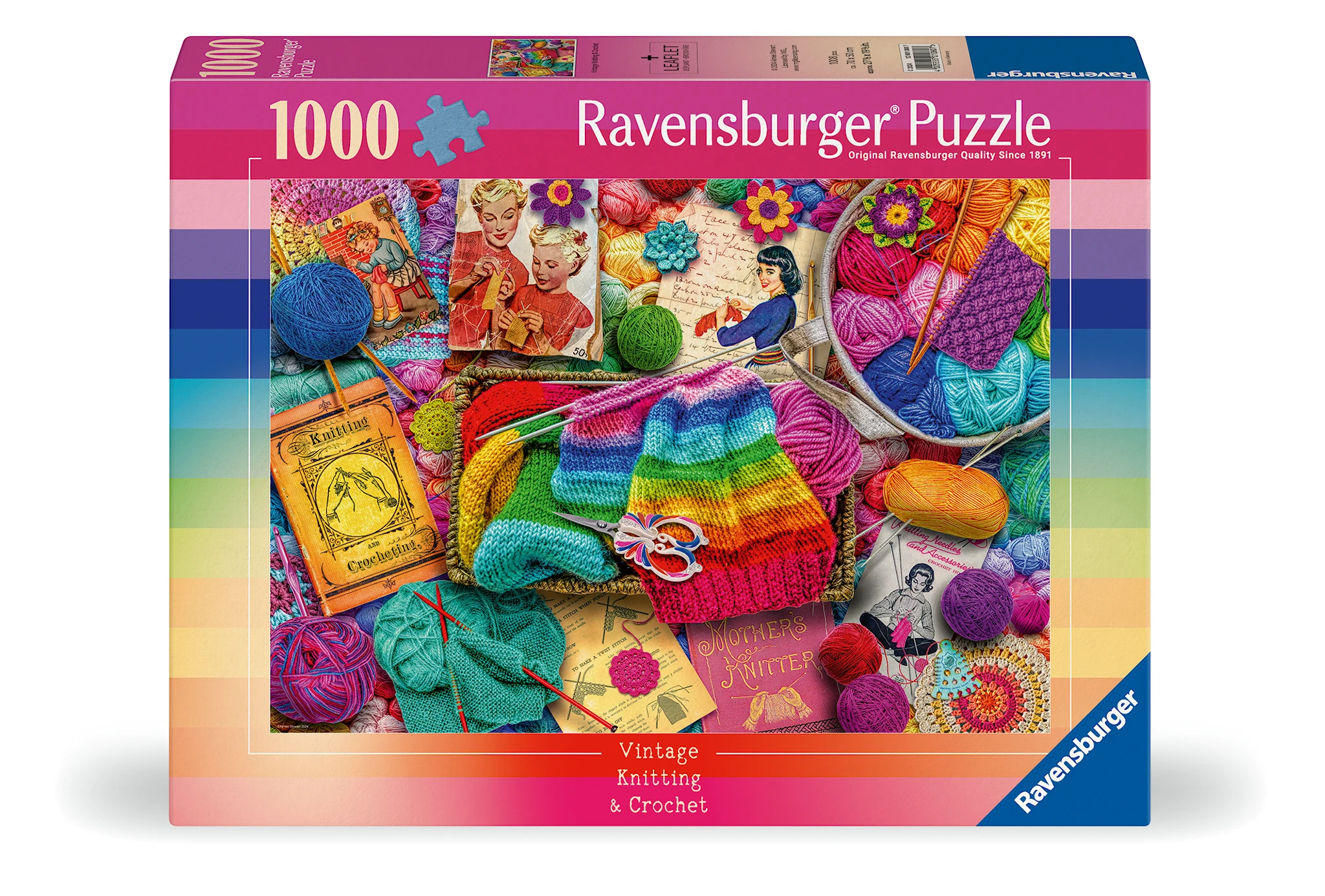 Produktbilde for Vintage strikke- og heklepuslespill 1000 brikker, Ravensburger