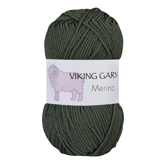 Viking Merino Garn 50 g Mørk grønn 836 Viking Garn