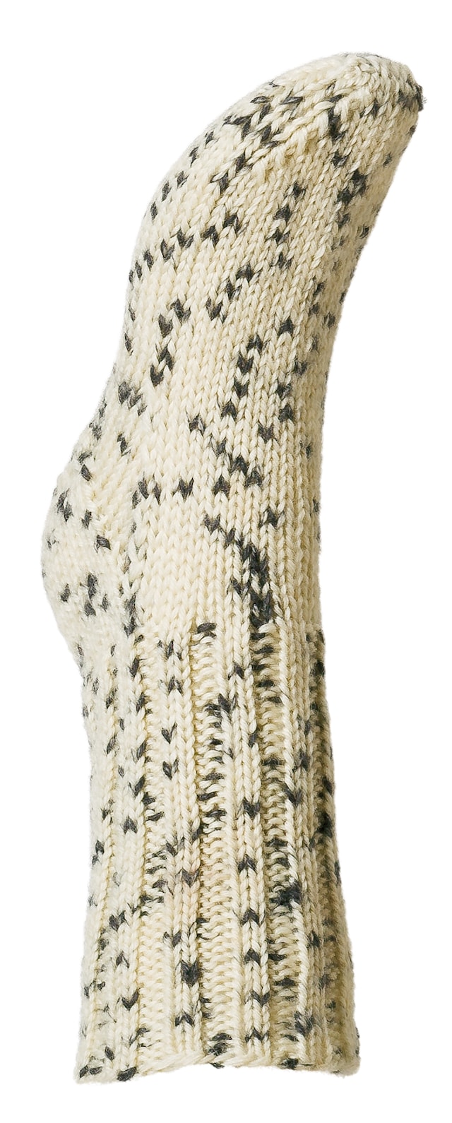 Produktbilde 2 for Raggi Garn Ullmiks 100 g Natur med Svarta Streck (15107) Järbo