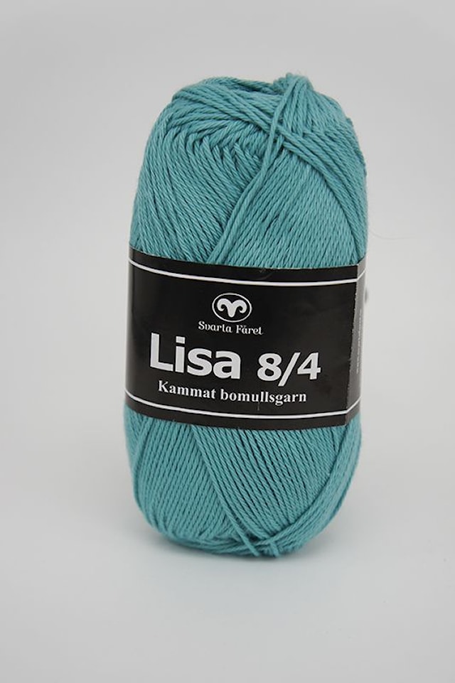 Lisa 8/4 Lanka Puuvilla 50 g Smaragdinvihreä Svarta Fåret