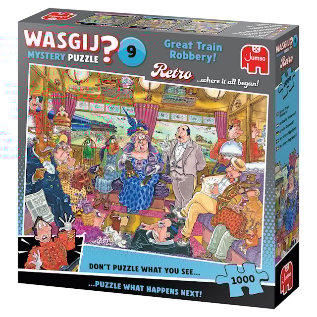 Tuotekuva 4 - Wasgij Retro Mystery 9 Suuri junaryöstö! Palapeli 1000 palaa