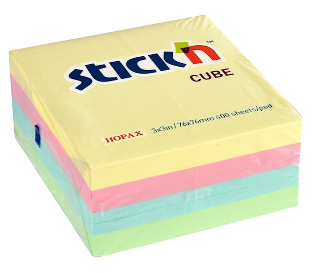 Notisblock Pastell 76x76 mm Stick'n