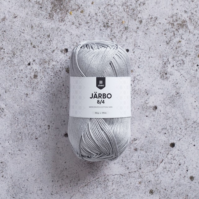 8/4 Puuvillalanka 50 g Hopeanharmaa (32086) Järbo