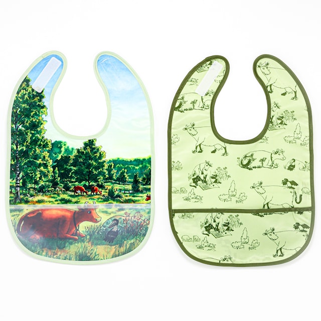 Produktbild 1 för Haklapp Mamma Mu 2-pack Rätt Start