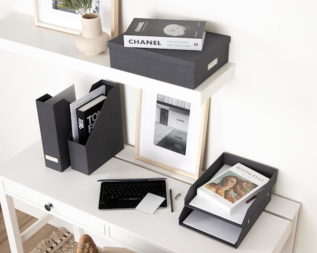 Produktbilde 4 for Stort kontoroppbevaringssett Black 5 deler Bigso Box of Sweden