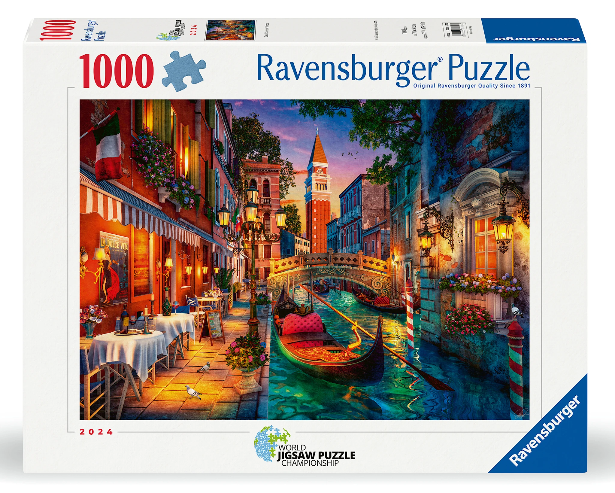 Produktbild för Canal Cruise In Venice Pussel 1000 bitar, Ravensburger