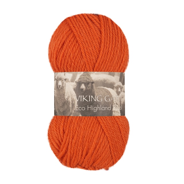Highland Eco Wool 50 g Orange 251 Viking Garn