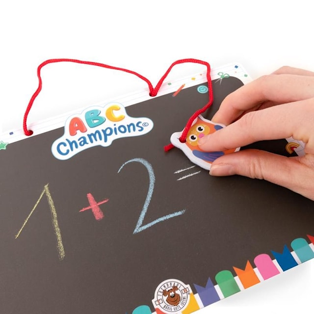 Produktbilde 2 for Tavle ABC med 4 fargekritt 16x24 cm Trendhaus