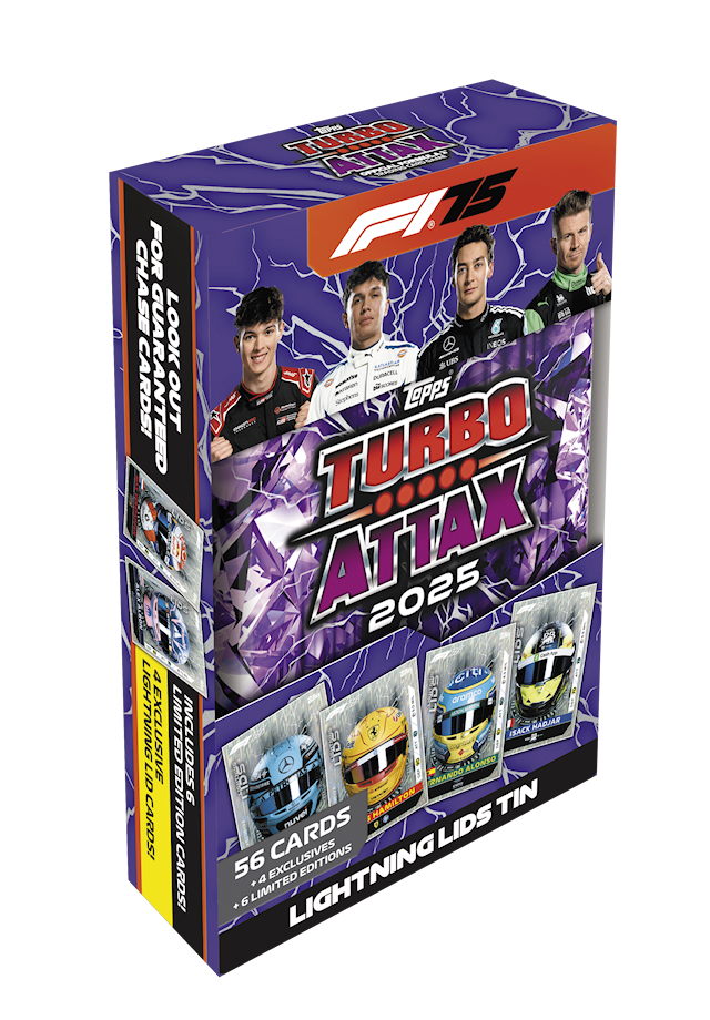 Produktbild 2 för FORMULA 1 TURBO ATTAX MEGA TIN LIGHTNING ASS TOPPS