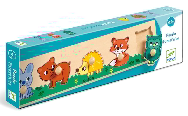 Produktbilde 1 for Barnepuslespill med Knotter 5 Biter Skogsdyr Djeco
